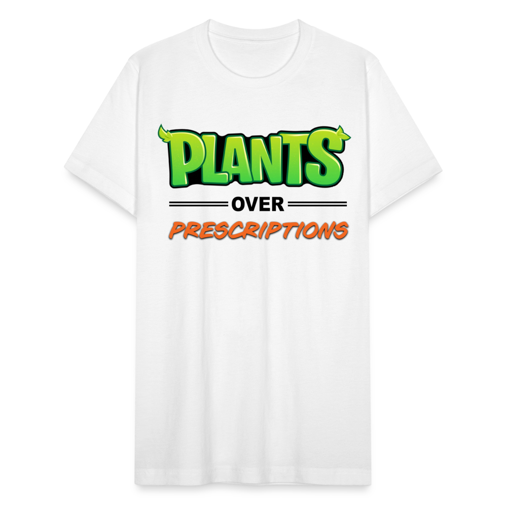 Plants Over Prescriptions T-Shirt by Bella + Canvas (white) - white