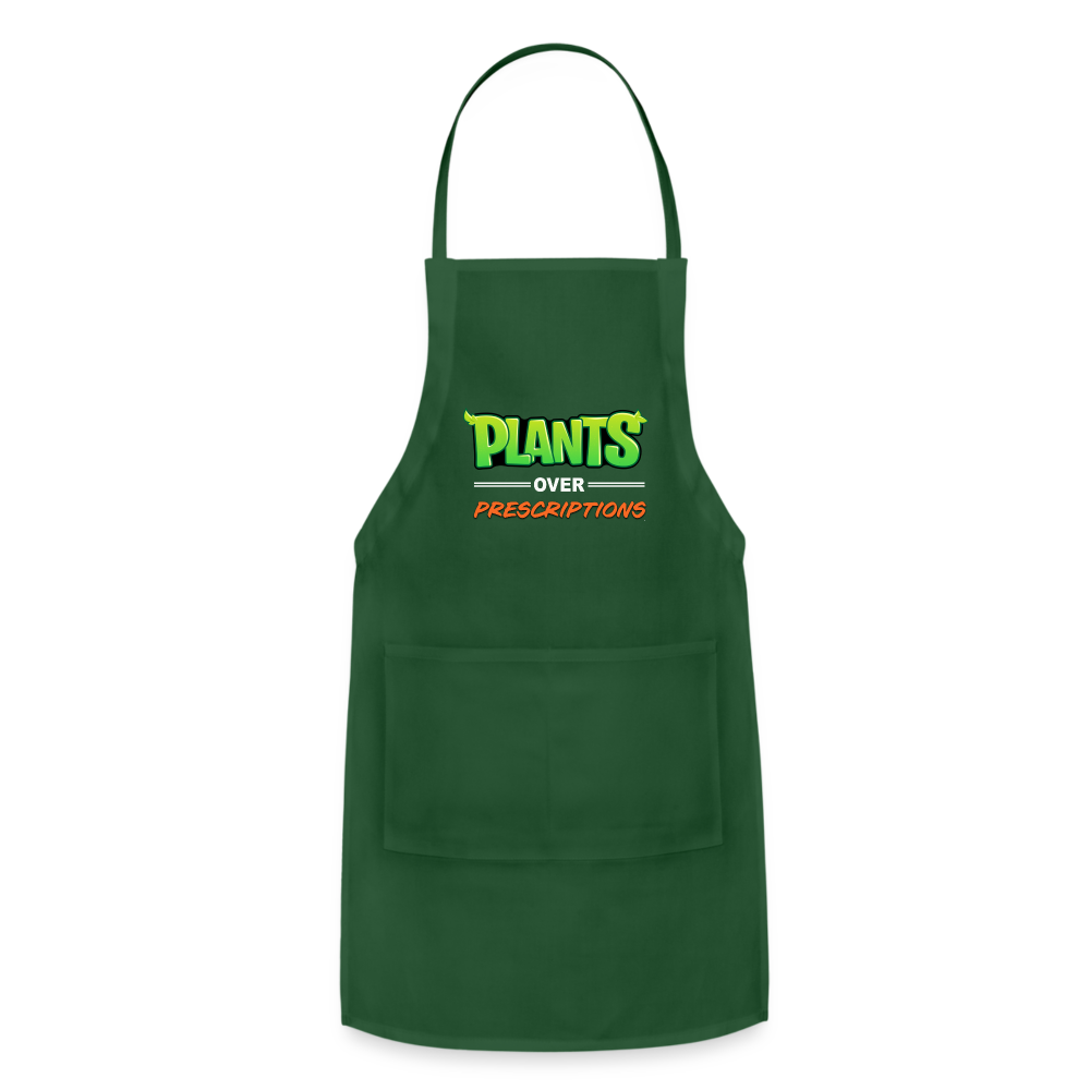 Plants Over Prescriptions Apron - forest green