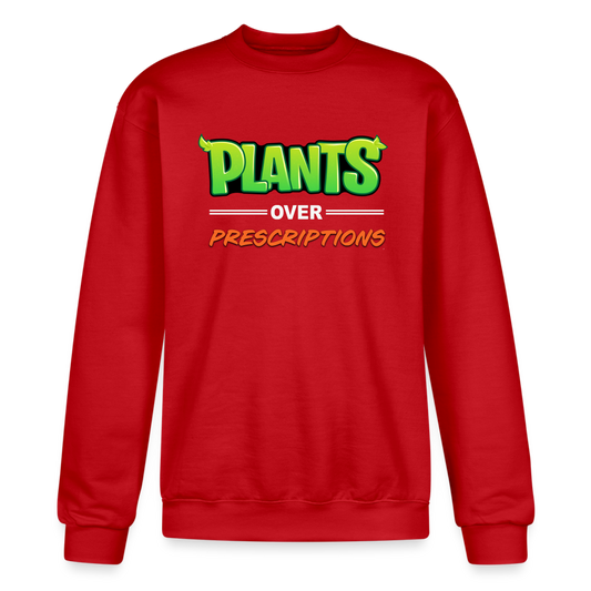 Plants Over Prescriptions Sweatshirt (Champion Red/Black) - Scarlet