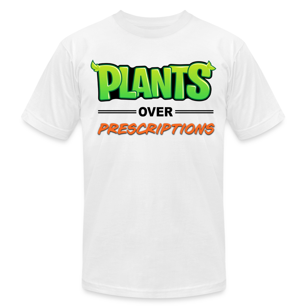 Plants Over Prescriptions T-Shirt by Bella + Canvas (white) - white