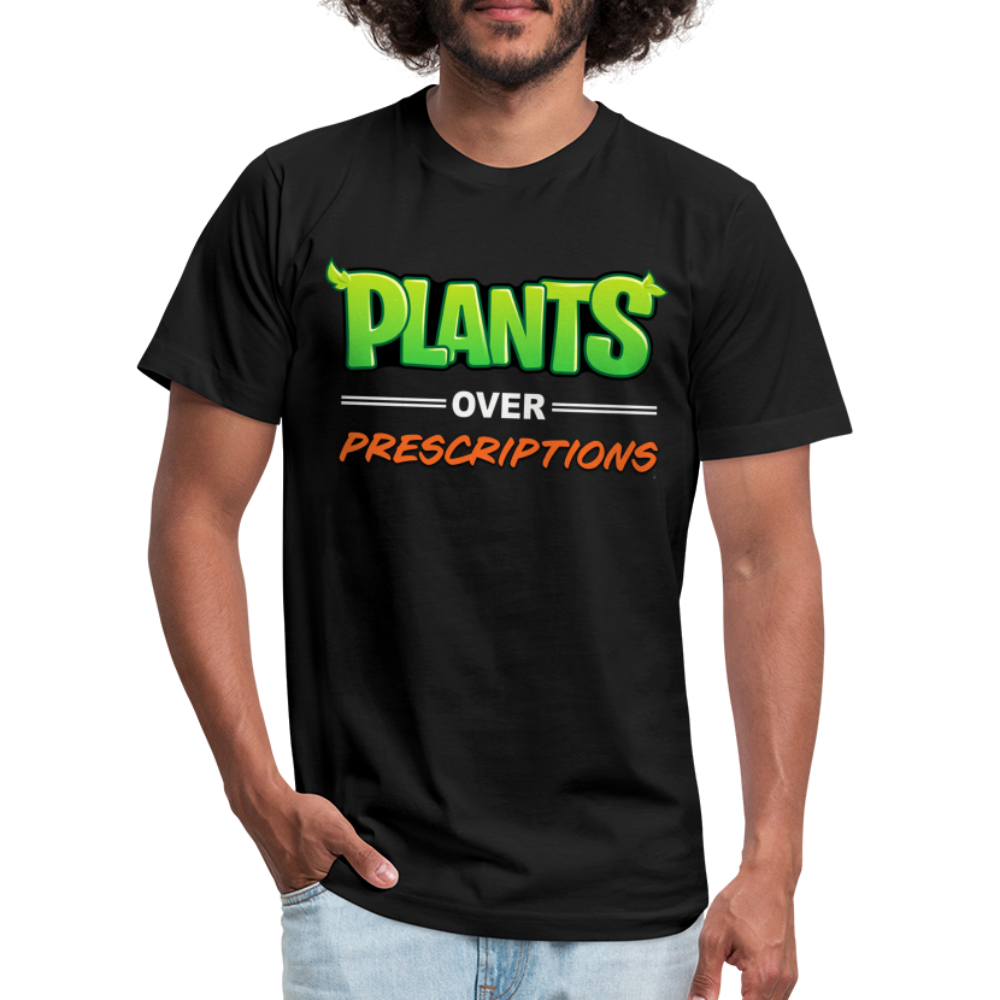 Plants Over Prescriptions T-Shirt by Bella + Canvas - black