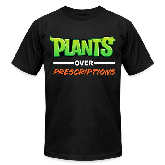 Plants Over Prescriptions T-Shirt by Bella + Canvas - black